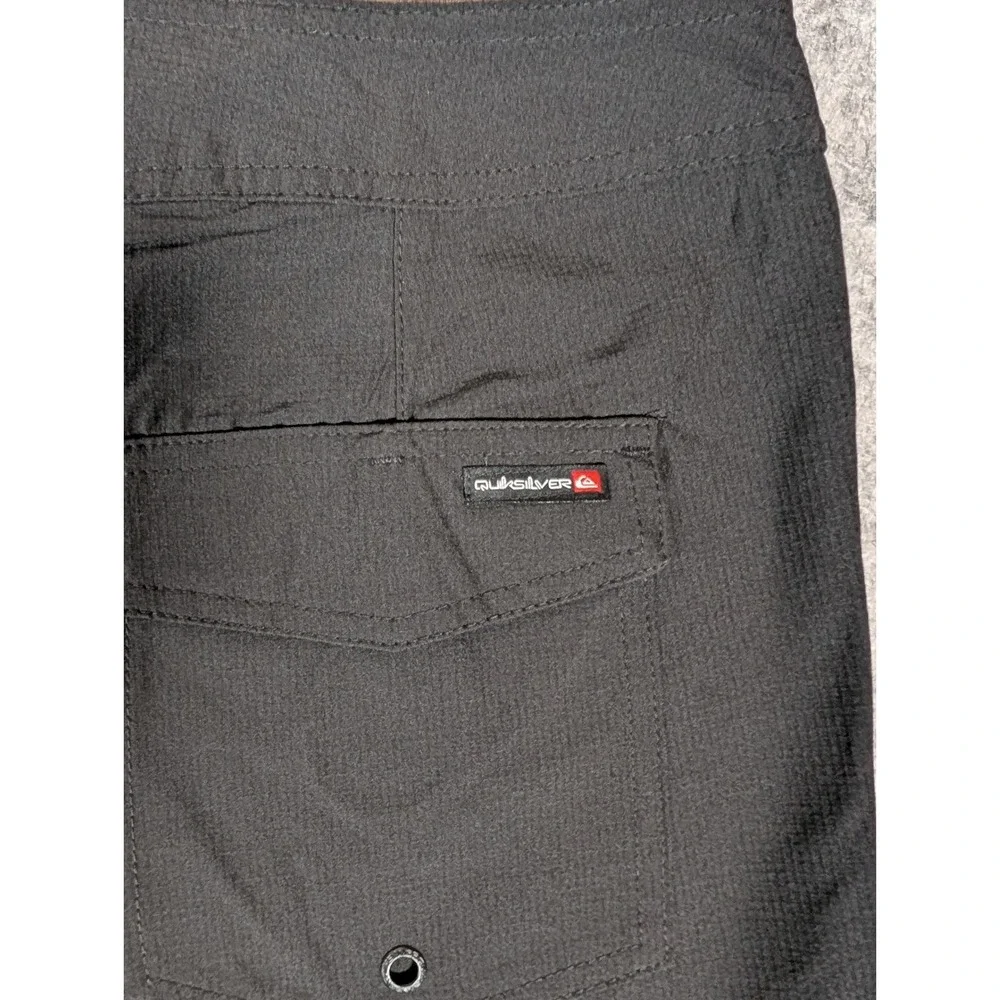 Quiksilver Mens Performance Board Shorts Black Solid Surf Trunks Size Small/32